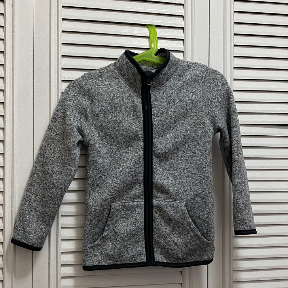 Grey zip up sweater
